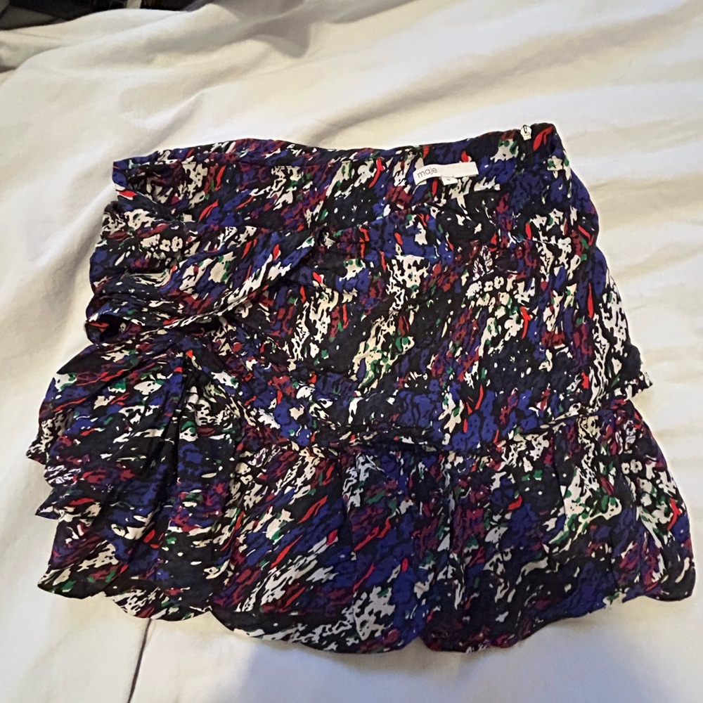 Maje Multicolor Abstract mini skirt